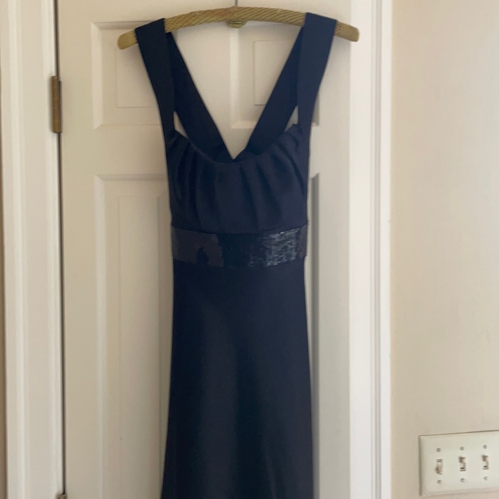 Black satin evening gown - NWT